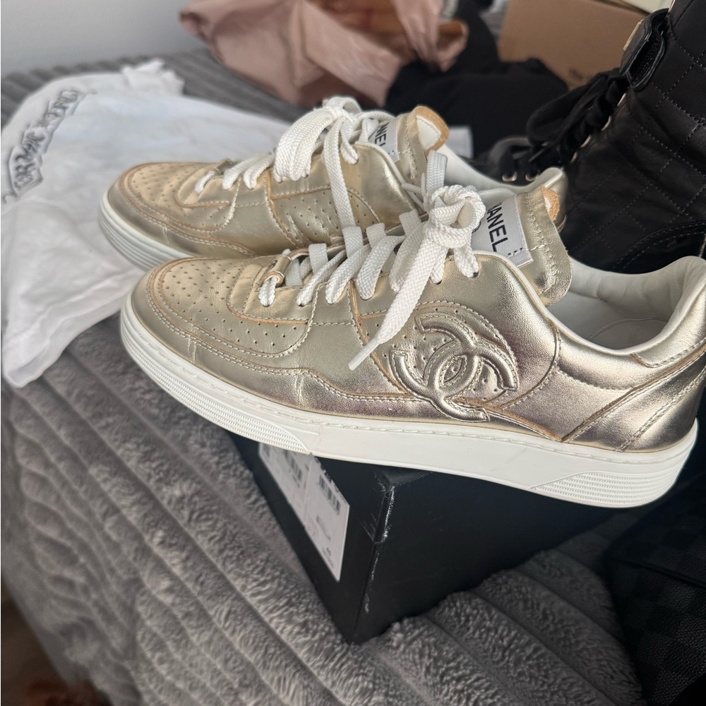 Chanel Gold Women's Sneakers